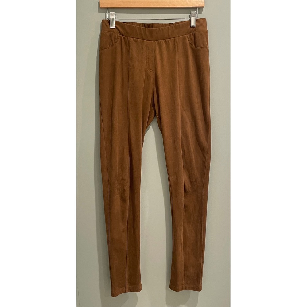 Soft Surroundings Faux Suede Pull‎ On Pants Camel Brown XS